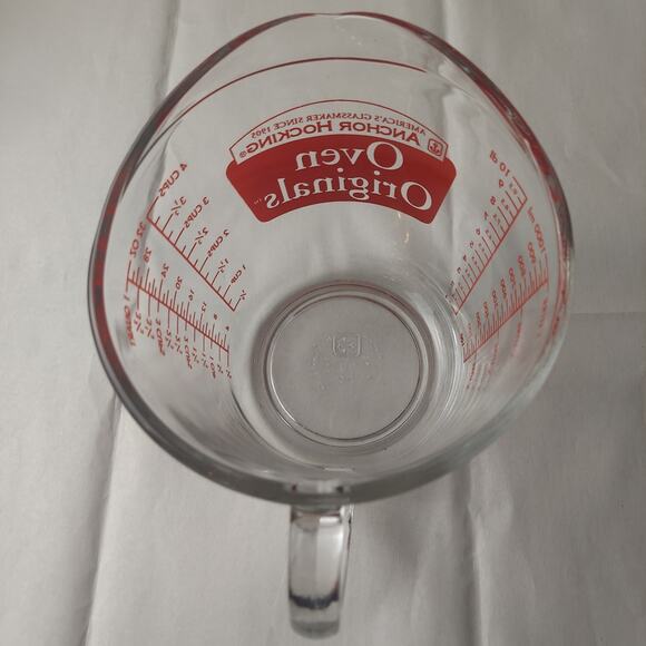 VTG Anchor Hocking Measuring Cup Oven Originals 4 Cup 1 Qt 1L 1000ml 32oz Glass - Picture 5 of 8